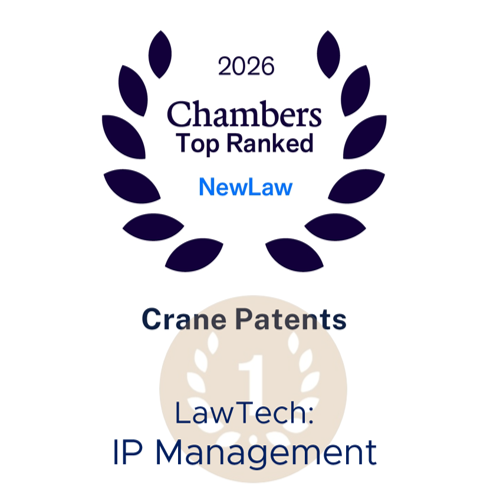 Crane Patents Ranked Band 1 in Chambers NewLaw 2026 Guide